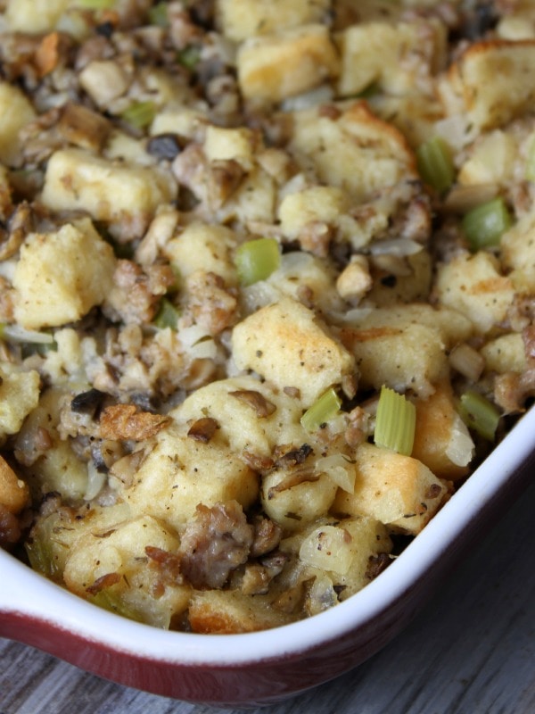 Classic Stuffing in a casserole dish