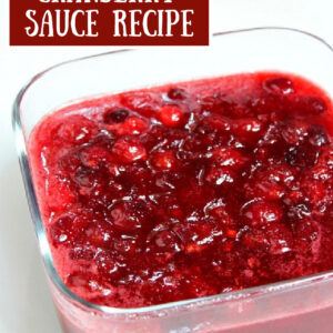 pinterest image for easy cranberry sauce recipe