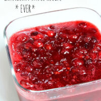 easy cranberry sauce in a dish