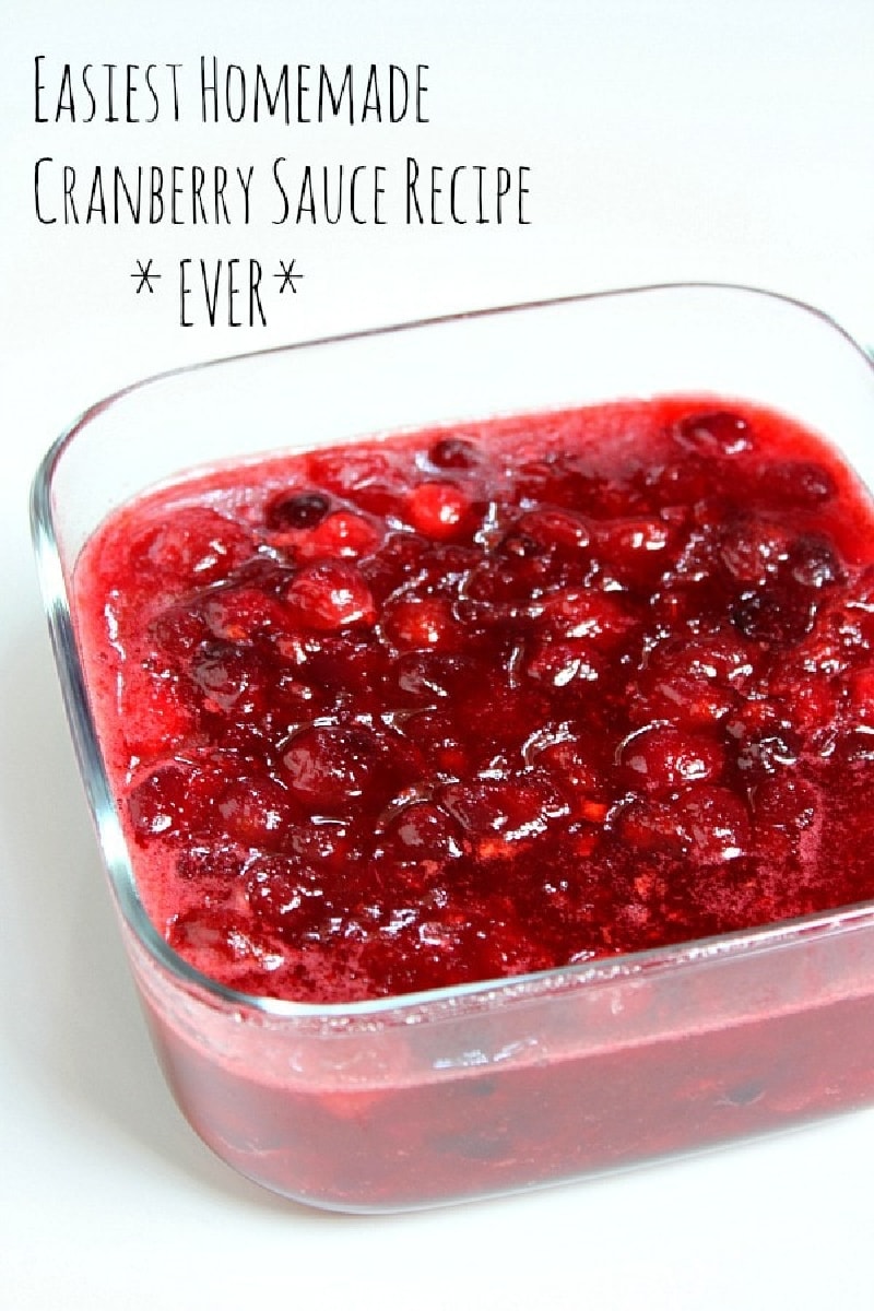 easy cranberry sauce in a dish