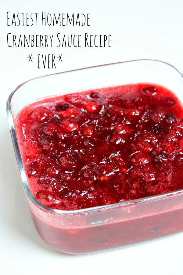 cranberry sauce in a dish