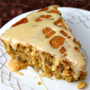 pumpkin pecan skillet cake pinterest image