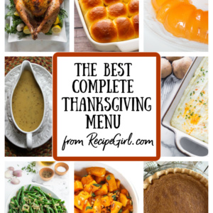 Thanksgiving Menu from RecipeGirl