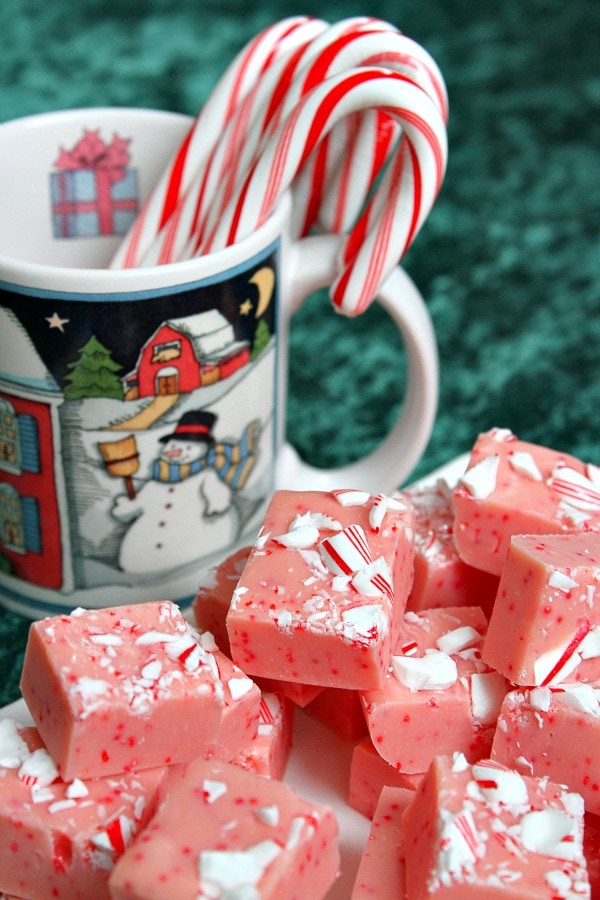 Candy Cane Fudge - RecipeGirl.com