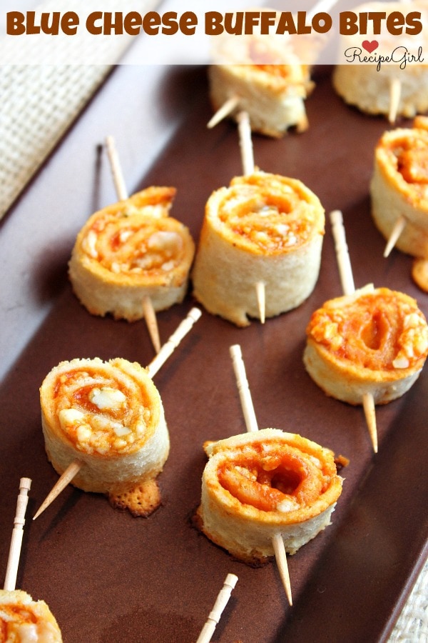 Blue Cheese Buffalo Bites on a tray