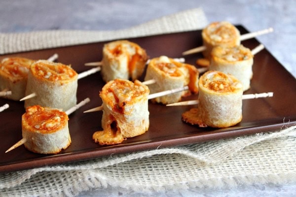 Blue Cheese Buffalo Bites on a tray