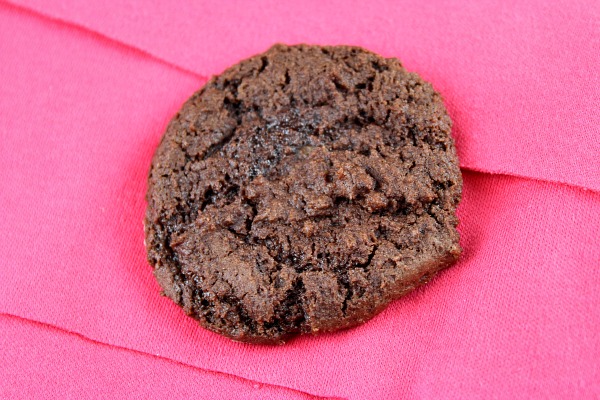 Cocoa Fudge Cookie on pink cloth
