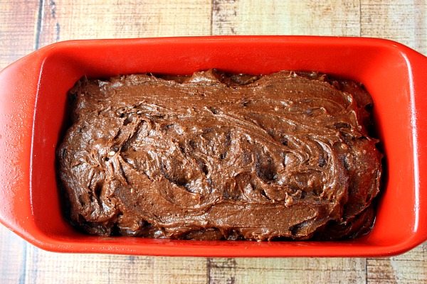 Chocolate Loaf Cake ready for the oven