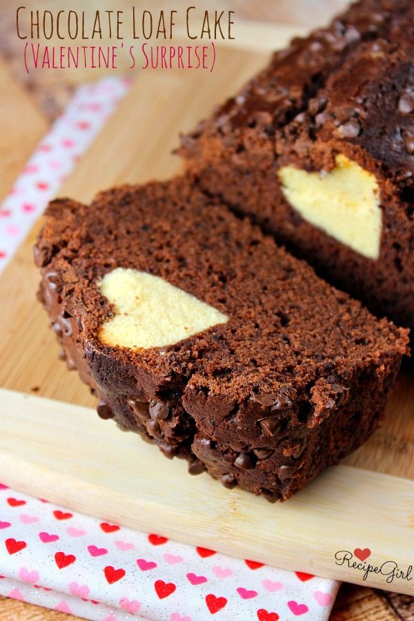 Chocolate Valentine's Surprise Loaf Cake