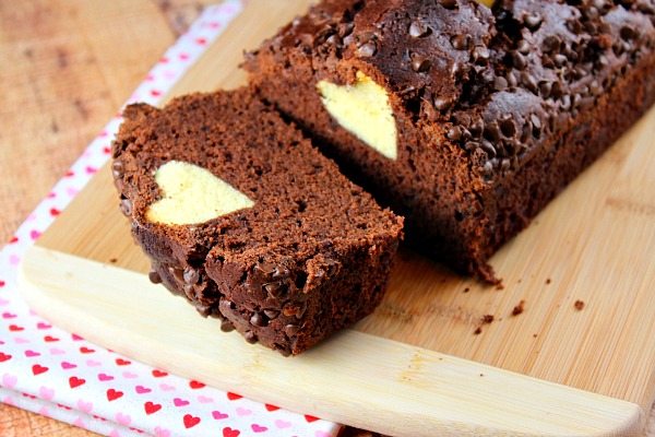 Chocolate Valentine Surprise Loaf Cake