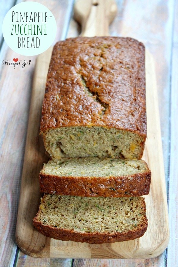 Pineapple Zucchini Bread - RecipeGirl.com