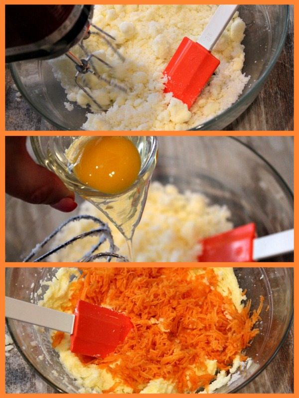 Carrot Cake Cookies Prep wet ingredients in bowl