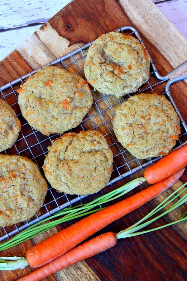 Carrot Cake Cookies on a rack
