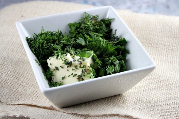 Herb Topped Fish Baked in Parchment recipe from RecipeGirl.com