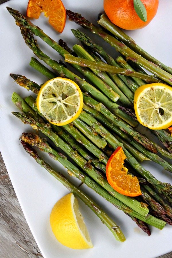 Citrus Roasted Asparagus recipe from RecipeGirl.com