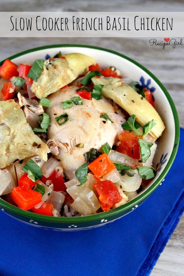 Slow Cooker French Basil Chicken 
