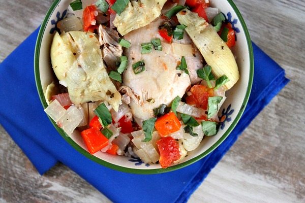 Slow Cooker French Basil Chicken 