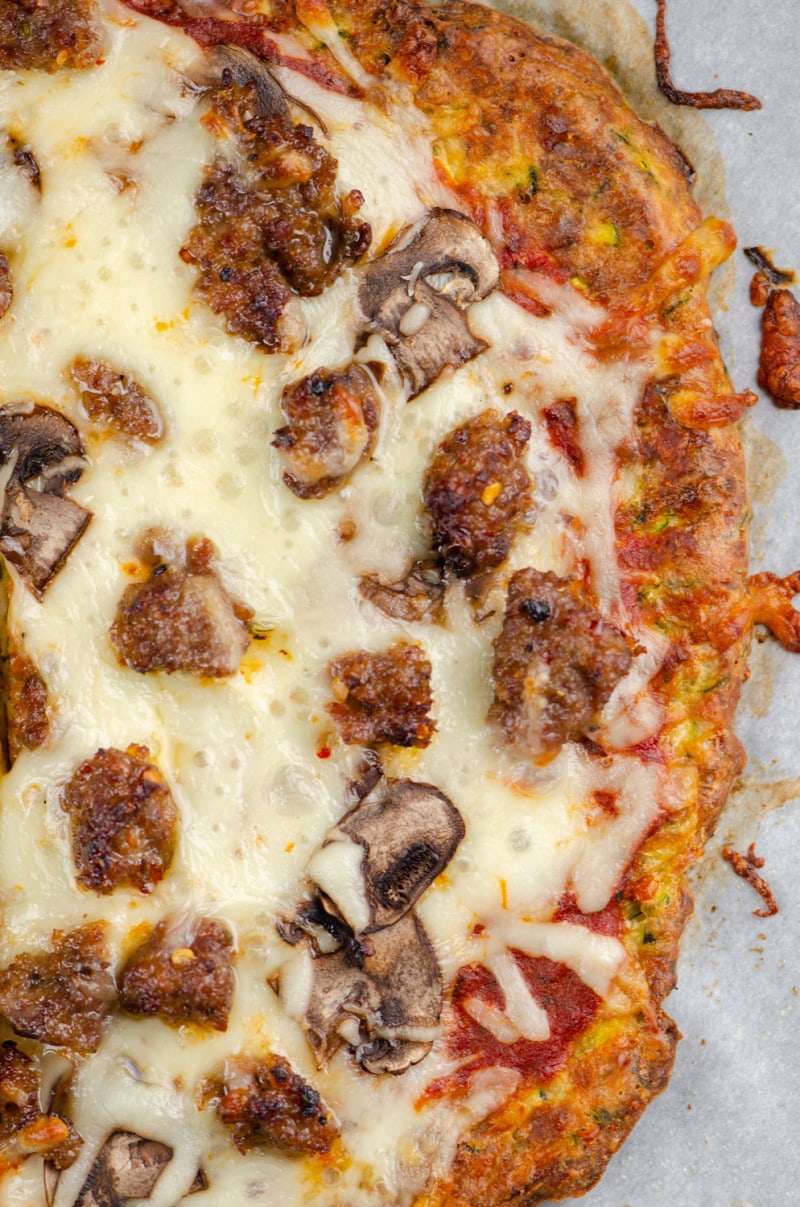 zucchini crust pizza