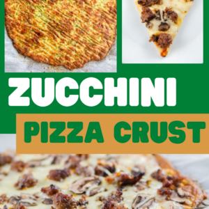 pinterest image for zucchini pizza crust