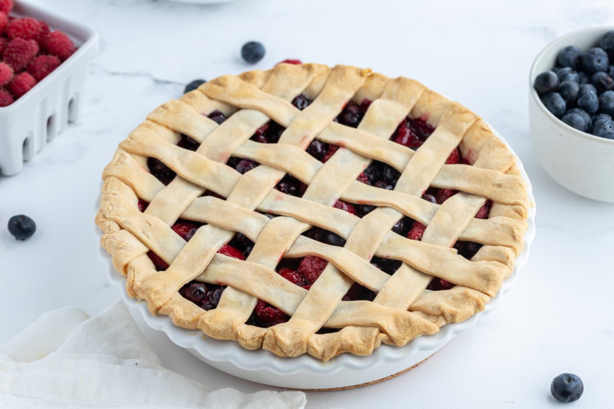 Raspberry Blueberry Pie