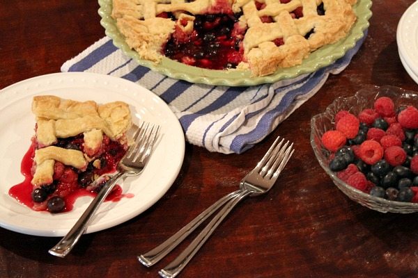 Raspberry- Blueberry Pie