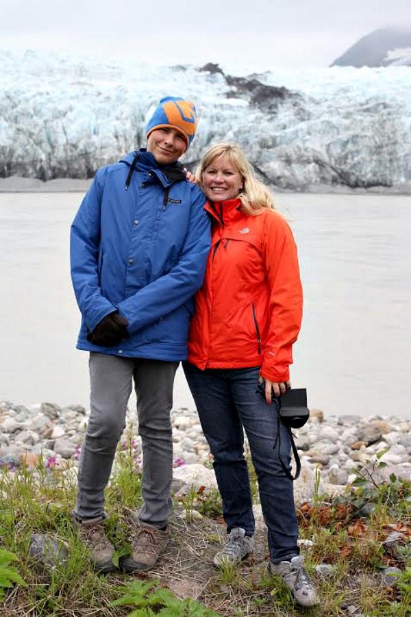 Brooks and Lori in Alaska at Child's Glacier