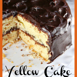 pinterest image for yellow cake