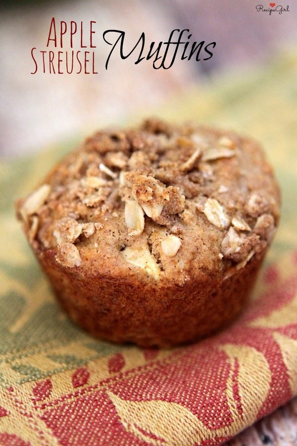 Apple Streusel Muffins #recipe - RecipeGirl.com