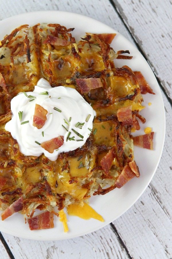 Waffle Iron Hash Browns - The Cozy Cook