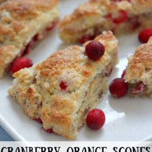 pinterest image for cranberry orange scones