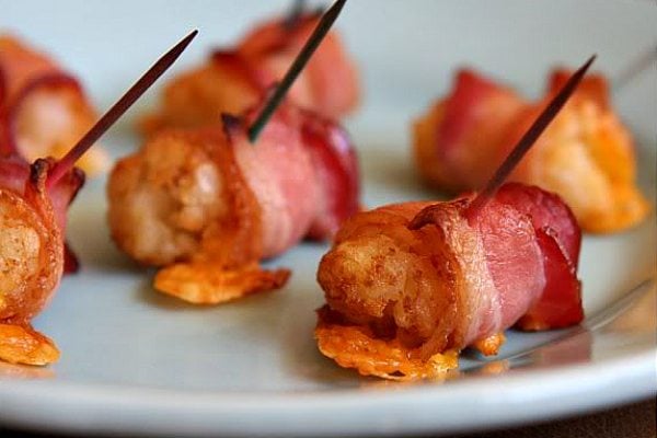 Bacon & Cheese Wrapped Tater Tots 