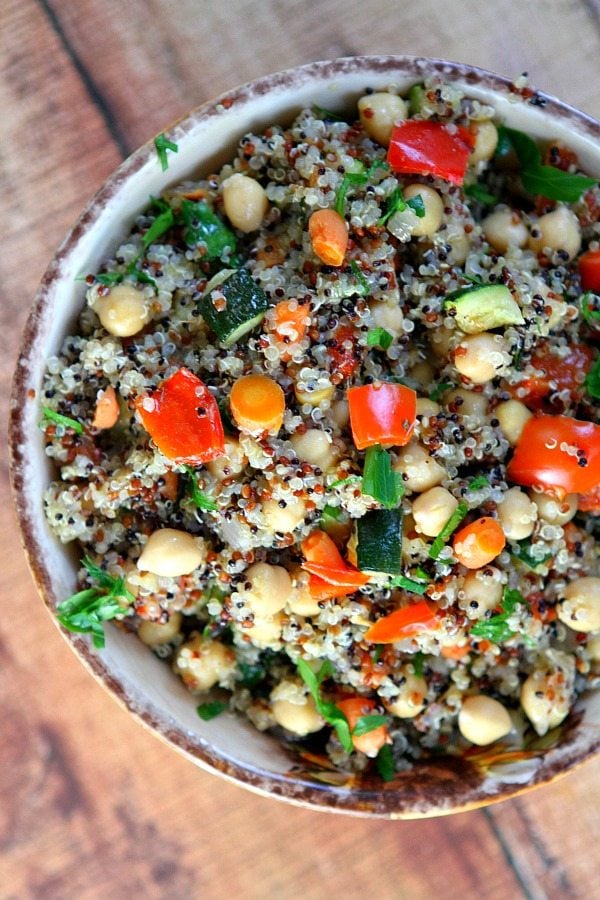 Roasted Vegetable Quinoa recipe by RecipeGirl.com