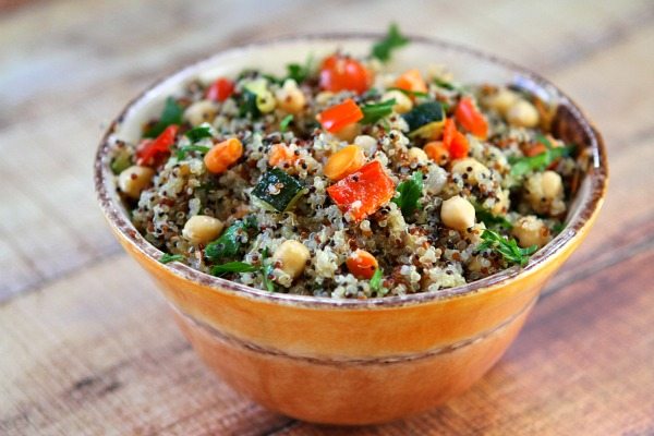 Roasted Vegetable Quinoa recipe by RecipeGirl.com