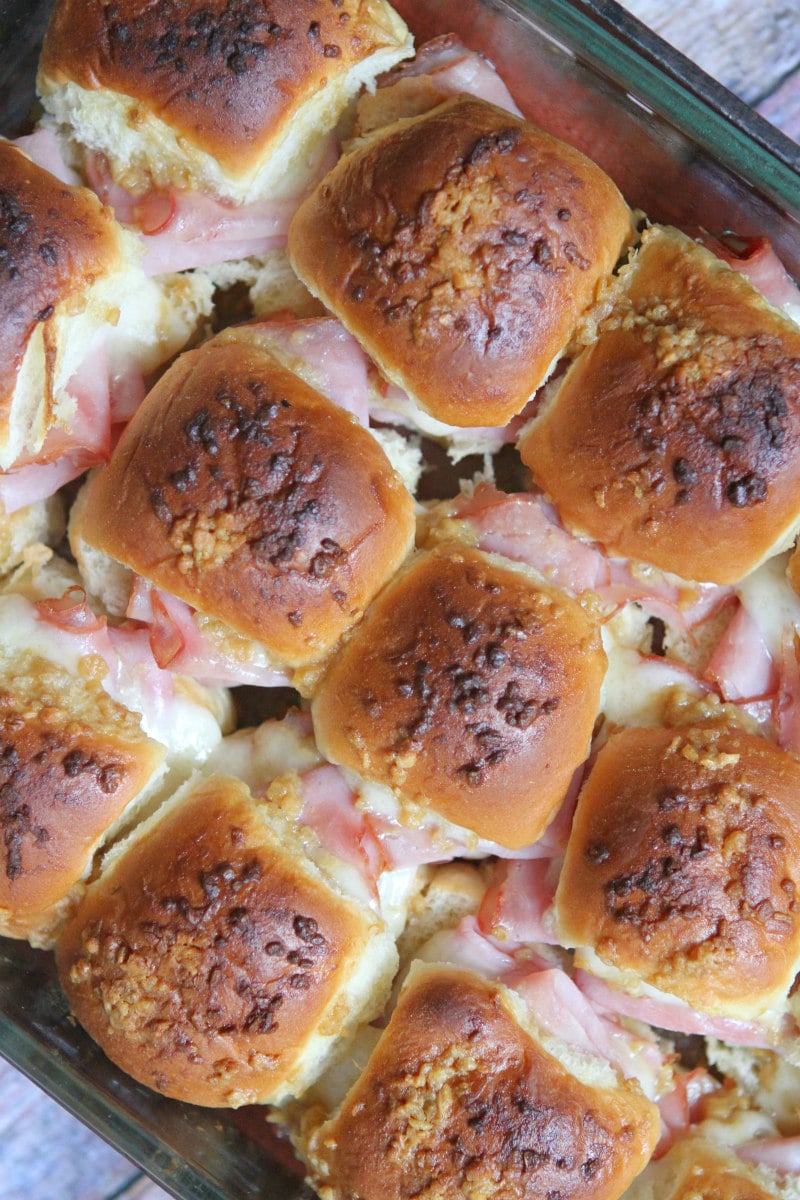 baked ham and cheese sliders