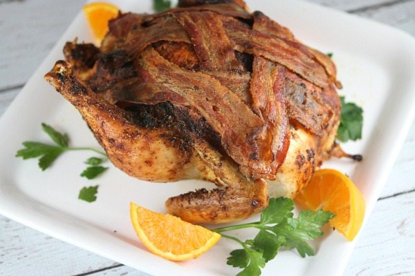 Roasted Chicken with Bacon