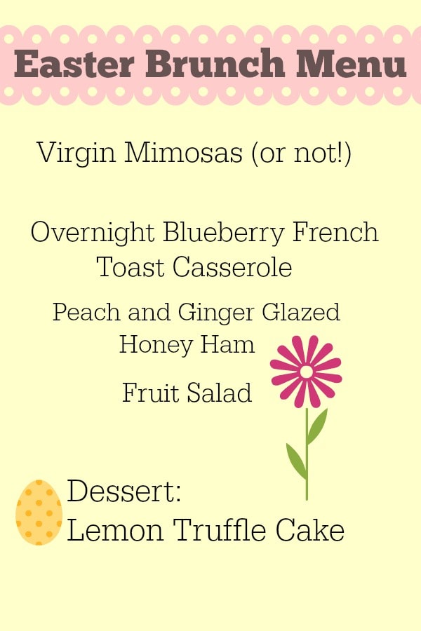 Easter Brunch Menu from RecipeGirl.com