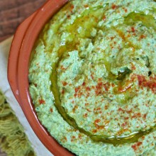 Roasted Garlic Kale Hummus