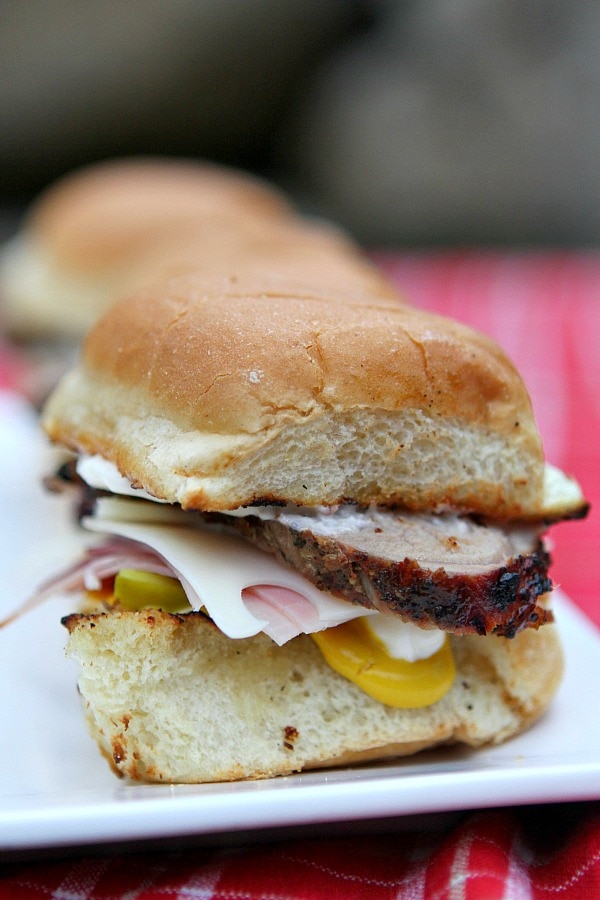 Cubano Sliders Recipe - from RecipeGirl.com