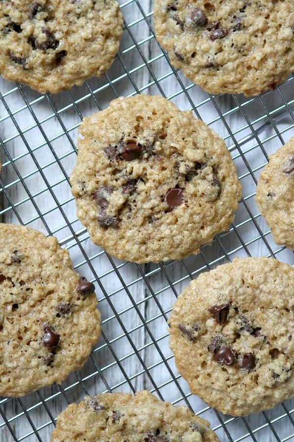 Gluten Free, Dairy Free Oatmeal Chocolate Chip Cookies