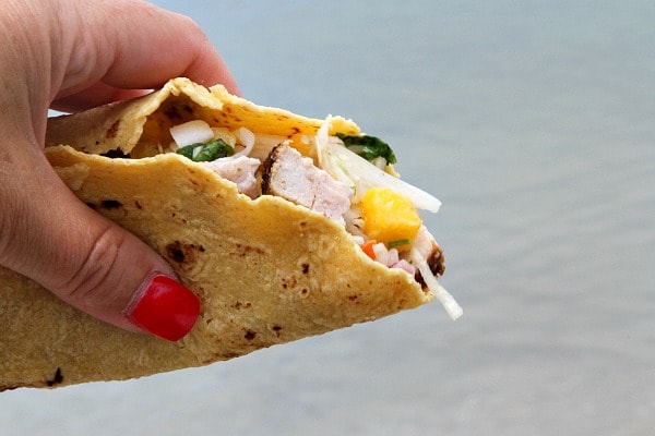 Grilled Pork Tacos with Tropical Salsa - RecipeGirl
