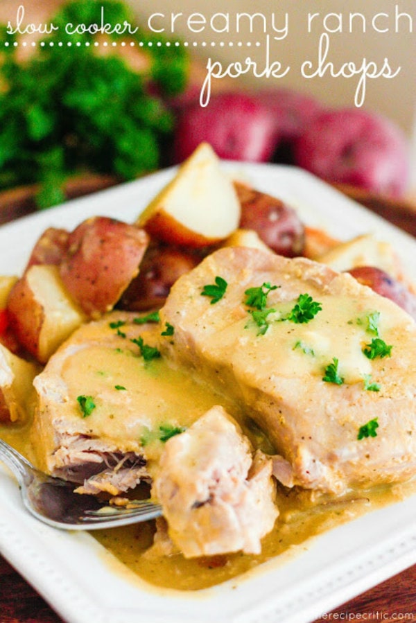 Slow Cooker Creamy Ranch Pork Chops - TheRecipeCritic.com