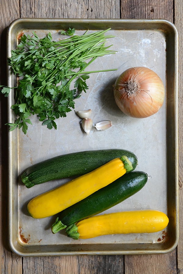 Vegetables for Cheesy Summer Squash Gratin