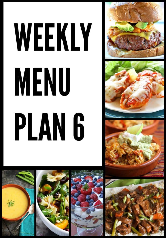 Weekly Menu Plan 6