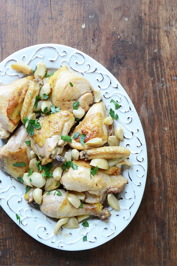 Chicken with 40 Cloves of Garlic Recipe : RecipeGirl.com