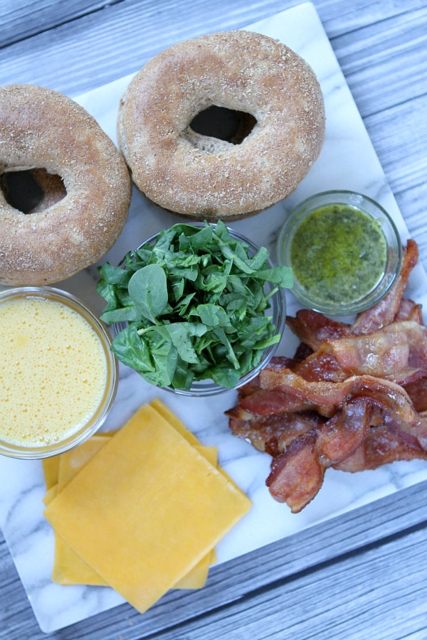 Make Ahead Breakfast Sandwiches Prep