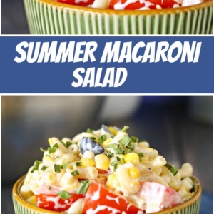 pinterest collage image for summer macaroni salad