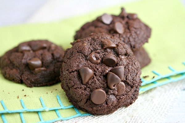 Whole Wheat Double Dark Chocolate Brownie Cookies Recipe