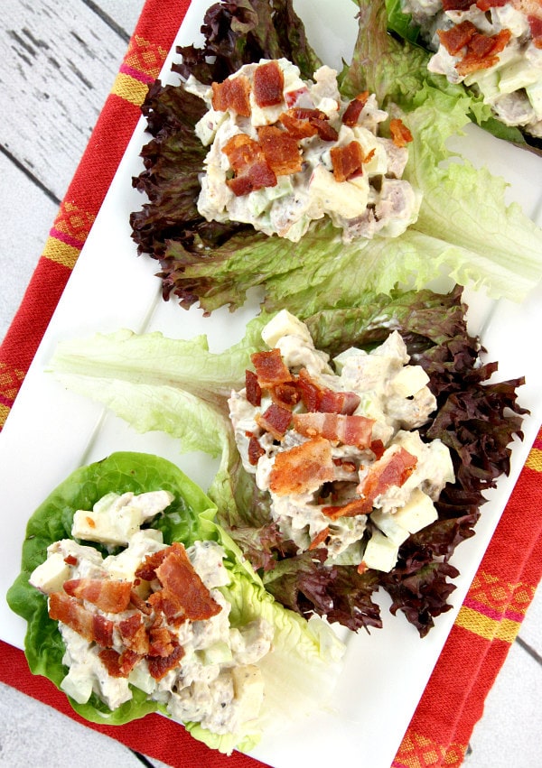 Curry Pork Lettuce Wraps with Bacon - RecipeGirl