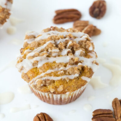 pumpkin coffee cake muffin