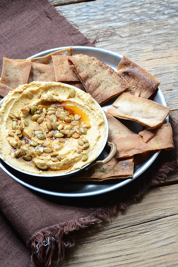 Roasted Butternut Squash Hummus with Toasted Pepitas 